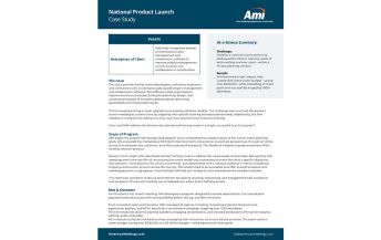 Case Study – National Product Launch
