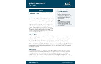 Case Study – National Sales Meeting
