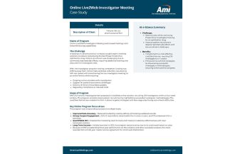 Case Study – Online Live2Web Investigator Meeting